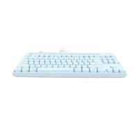 Tangxi Clavier, Touches Rondes, Clavier Filaire, USB, ABS avec Lumière pour Ordinateur Portable (Blue)