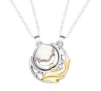 Tangxi Colliers d'amitié Lune et Soleil, Ensemble de Colliers Magnétiques pour Meilleur Ami avec Symbolisme de Bonne Chance, Pendentif en Alliage de Haute qualité pour Anniversaire, Noël, Cadeau de