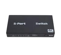 Tangxi Commutateur de Sortie 5 en 1, Commutateur de Sortie 4K 30 Hz, Interface Multimédia HD, Séparateur Vidéo avec Télécommande, Prise en Charge HDCP 1.4
