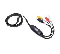 Tangxi Convertisseur VHS vers Numérique, Carte de Capture Vidéo USB 2.0 avec Entrée Vidéo AV S vers Sortie USB A C, Conversion Analogique 1080P HD, pour Magnétoscope DVD Hi8 DV