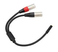 Tangxi Cordon de Microphone 3,5 Mm vers XLR, Blindage Robuste, Appareils de Lecture Sonore sans Distorsion avec Connecteurs 3,5 Mm, PVC Rouge Noir M
