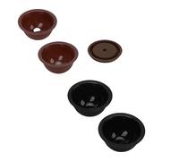 Tangxi Dosettes de café Réutilisables, Ensemble de Capsules Rechargeables Durables pour la Maison, le café, le Magasin, les Amateurs de, Matériaux de qualité Alimentaire (2 X marron 150 ml 2 X noir