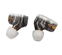 Tangxi Écouteurs IEM, écouteurs Câblés HiFi Annulation avec Câble Cuivre plaqué argenté Détachable, pour Musiciens Chanteurs Passionnés de Musique Studio (Silver)