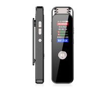 Tangxi Enregistreur Vocal, Clip Arrière Audio Numérique 360 Double Microphone Enregistrement HD Lecteur MP3 activé par la Voix Type C Charge Rapide pour Les Réunions et Les Inte (32G)