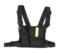 Tangxi Ensemble Avant de Harnais de Poitrine pour Talkie-walkie, Harnais de Poitrine Jaune Vif, Avant de la Poitrine, Pochette pour étui de Protection pour Gilet de Protection pour Radio