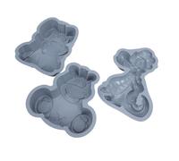Tangxi Ensemble de Moules de Cuisson en Silicone Flexibles, en Forme de Chien, Facile à Nettoyer, pour les Fêtes et les Occasions Spéciales (GRAY)
