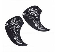 Tangxi Ensemble de Pickguard pour Guitare Acoustique en Forme de Larme, 2 Pièces, Plaque de Protection contre les Rayures pour Forme de Goutte d'eau (Herbe)