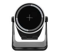 Tangxi Haut-Parleur à Induction sans Fil, Support de Téléphone Bluetooth 5 en 1 avec Ambiance Colorée, 7 Couleurs, 5 Modes de Lumière LED 360°, Cadeaux d'anniversaire pour Femmes et (Black)