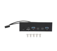Tangxi Hub Front Panel, 4 Ports Interface Multifonctionnelle avec Le Contrôleur GL3523 pour 5.25 Drive Bay, Prend en Charge Le Transfert de Données de 5 Gbit/S, Compatible avec /
