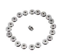 Tangxi Incidence de cannelure de V, poulie Durable de roulement à Billes de cannelure de 20pcs 3x12x4mm en Acier au Carbone pour systèmes de Mouvement linéaire de Voie ferrée