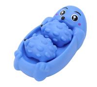 Tangxi Jouet Aquatique Flottant en Forme d'animal, Baignoire en Plastique Souple, Amusante pour Les Tout-Petits, 3 Jouets de Bain pour Piscine (Blue)