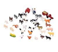 Tangxi Jouets éducatifs d'animaux de Ferme, 30 Figurines en PVC Peintes à | Conceptions détaillées, amélioration du paysage, adaptées à l\'apprentissage et à la décoration