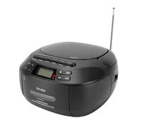Tangxi Lecteur CD et Cassette combiné, Magnétophone Bluetooth Portable, Télécommande, Lecture USB, Radio AUX AM FM, écran LCD, Batterie, Alimentation AC DC, pour la Maison, Les Voyages, (Prise UE)