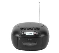 Tangxi Lecteur de Cassettes CD Portable Boombox avec Bluetooth 5.1 AM Radio FM MP3 USB AUX Télécommande Écran LCD Haut-parleurs 3 W Alimenté par Batterie AC pour Une Utilisation (Prise UE)