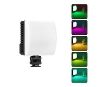Tangxi Lumière de Remplissage RVB 10 W, 84 Lumières Vidéo LED 1800 K 9000 K Vlog Rechargeable à intensité Variable avec écran LCD et Clip à Dégagement Rapide, pour Photographie Selfies