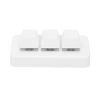 Tangxi Mini Clavier à 3 Touches sans Fil USB 2 en 1, Clavier Macro de Jeu Mécanique personnalisé, Programmable et échangeable à Chaud, pour Le Travail de Bureau OSU (White)