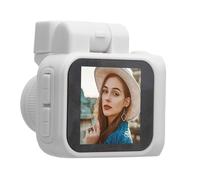 Tangxi Mini Rétro Dv Caméscope 600 Minutes Batterie Enregistreur Portable Compact, pour L'enregistrement D'étude de Voyage Mini Appareil Photo Numérique Keychain Flash Light, 1080P 1.44 (White)