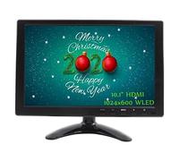 Tangxi Moniteur d'ordinateur Portable 10,1 Pouces 1920x1080P Écran d'affichage HDMI IPS 16:9, 400cd/m2 Moniteur de Jeu Haute définition 1080P avec Port VGA/HDMI/BNC/AV/USB pour PS4 pour Xbox pour RPi