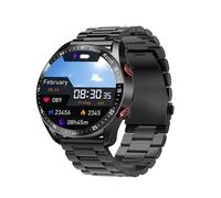 Tangxi Montre Intelligente, Moniteur d'activité Physique avec écran HD de 1,52 Pouces, Moniteur de santé avec Appels BT, Plus de 100 Modes Sportifs, étanche IP67, pour Hommes et Femmes (Acier Noir)