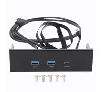Tangxi Panneau Avant de 5,25 Pouces HUB USB, 20 Gops USB3.2 Gen 2x2 HUB USB C Interne, 2xUSB A & TYPEC, 3 Ports Panneau Avant à la Carte Mère Câble de Connecteur 19pin