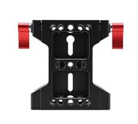 Tangxi Plaque de Base de Caméra, Plaque de Base en Alliage D'aluminium de 15 Mm avec Pince de Rail de Tige pour Plate-Forme Vidéo de Caméra, Support de Trépied avec Trous de Vis de