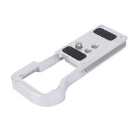 Tangxi Plaque de Dégagement Rapide, Adaptée à la Caméra R50V avec Coussinet Antidérapant et Vis de 1/4 Pouces, pour Système de Dégagement Rapide (Silver)