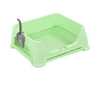 Tangxi Plateau de Pot de Toilette D'entraînement pour Chiens, en Plastique Haute Résistance, Conception de Grille en Acier Inoxydable pour Petits et Moyens Chiens (Vert Clair)