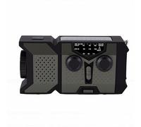 Tangxi Radio d'urgence Multifonction, Manivelle de Type C, Portable, Alimentée par L'énergie Solaire, AM FM NOAA, Météo pour la Randonnée en Plein Air, Le Camping, la Survie, Usage (Vert OD)