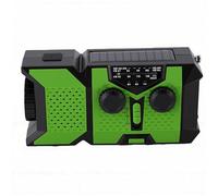 Tangxi Radio d'urgence Multifonction, Manivelle de Type C, Portable, Alimentée par L'énergie Solaire, AM FM NOAA, Météo pour la Randonnée en Plein Air, Le Camping, la Survie, Usage (Green)