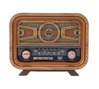Tangxi Radio Rétro Portable, Processeur de Signal Numérique de Haut-Parleur Bluetooth AM FM SW et Antenne en Cuivre, Support la Carte Mémoire Aux USB MP3, pour la Décoration Intérieure (Couleur vive)