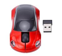 Tangxi Souris sans Fil 2,4 G, Forme de Voiture de Course Cool, 1600 DPI 3 | Conception de Voiture de Course Cool, 1600 DPI avec 3 Modes Réglables, Souris Optique à 3 Touches, Cadeau de Dessin animé à