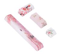 Tangxi Space/ESC/Enter/Keypad Enter Keycaps, Keycaps de Clavier Mécanique Bricolage, Remplacement 4PCS PBT PBT Peachblossom Beauty Pattern Keycaps pour Clavier Mécanique Général