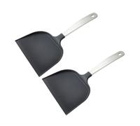 Tangxi Spatule Large, Construction Durable en Acier Inoxydable (BLACK) | Poignée ergonomique, Idéal pour les crêpes, Entretien facile, Outil de cuisson polyvalent