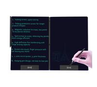 Tangxi Tablette D'écriture LCD pour Adultes, Bloc-Notes électronique Pliable de 14,3 Pouces, Bloc-Notes Plein écran, Conception sans Cadre, Portable et Réutilisable pour Le Bureau, la