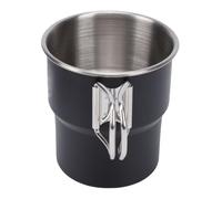 Tangxi Tasse de Camping en Acier Inoxydable, Tasse à café Compacte D'extérieur de 300ml avec Poignée Pliable pour la Pêche et la Randonnée
