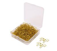 Tangxi Trombones en Forme de Cheval, 100 Pièces, Clips Uniques en Forme D'animal doré, Marque-page, Fournitures Scolaires et de Bureau, Fer Durable