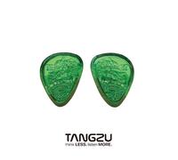 TANGZUWANER 2 Jade Dragon Edition 10mm PET écouteurs intra-auriculaires dynamiques simples avec sac de rangement en Silicone et alésage large Sancai Green-3.5mm