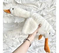 Tanha Peluche Oie, Jouet en Peluche de Oie, Oie en Peluche XXL, Canards Grosse Peluche, Peluche TY, Amie Moelleuse Douce, étreignant Coussin (Blanc, 49CM)