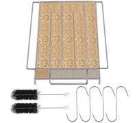Tanice Fumoir a Froid Fumoir Viande et Poisson en Acier Inoxydable avec Poignées Barbecues et Fumoirs Pour Aliments Fumés avec Saveur Particulière avec Brosse de Nettoyage et Crochet de Fumage
