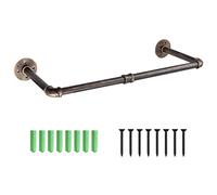 TANiCE Tringle à Vêtements Murale,60cm Portant à vêtement Industriel,Portemanteau Amovible Mural avec Design Loft Industriel,Porte Manteaux pour Magasins, Maison,Balon(Bronzé)