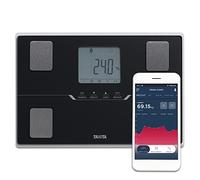 TANITA BC-401 Balance intelligente de composition corporelle familiale compacte noire avec application pour le suivi de la condition physique