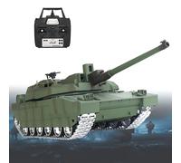 Tank Leclerc Télécommandé H2408 1/16 avec Fumée, Effets Sonores, Recul, Peinture Camouflage Réaliste, Char Militaire RC pour Adultes Exigeants MetalDrive
