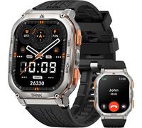 Tank M3 Ultra Montre Connectée Homme Gps- 480mah Batterie De Grande Capacité 50m Étanche, Boussole Baromètre 1.96"" Amoled Always-On, Smartwatch Acier Inoxydable Fréquence Cardiaque Ios Andro[L409]