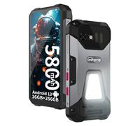 Tank Mini Telephone Portable Incassable, 4,3" Android 13 Téléphone Portable, 15GO+256GO, 5800mAh Dual SIM 4G Smartphones Incassable avec Télémètre, Caméra Principale 100MP/Camping Lampe/OTG/GPS
