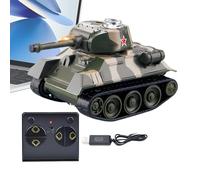 Tank RC Pour Tout-petits - Télécommande Conviviale 6,8 X 4 X 3,9 Cm - Véhicule Militaire Pour - Prise En Main Facile Pour Garçons Et Filles - Salle De Jeux Intérieure, Salon, Chambre À Coucher