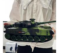 Tank telecommandé 33Cm, 1/30, 7Ch, jouet garcon 7 a 10 ans, Char de combat militaire électrique à chenilles avec télécommande, jouet pour enfants, Tank de guerre vert de l'armée, cadeau pour enfants N