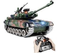 Tank Télécommandé RUS T-90 1/18 - Char de Combat avec Sons et Effets Réalistes