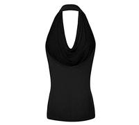 Tank Top Coton Femme - Halter Sexy dos nu sans manches débardeur gilet cou hauts capot femmes drapé Blouse femmes Blouse T Shirt Pour Enfant Fille