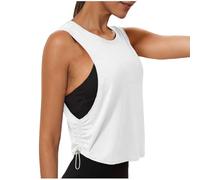Tank Top Femme Maillot de Corps Camisole Décontracté Crop Top Élégant Tee Shirt sans Manche D'été Sport Hauts Basique Couleur Unie Vêtements Chic Haut Femme Slim Débardeur Tailles S à XXL