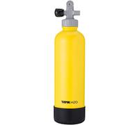 TankH2O Bouteille d'eau isolé sous Vide Marine Réservoir: Grand Cadeau et Accessoires pour Scuba Divers | Peut contenir 700 ML | Cap BPA, Bottes en Silicone (Jaune)
